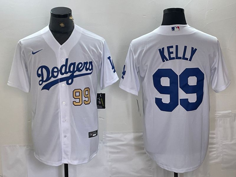 Men Los Angeles Dodgers 99 Kelly White Nike Game MLB Jersey style 4